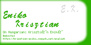 eniko krisztian business card